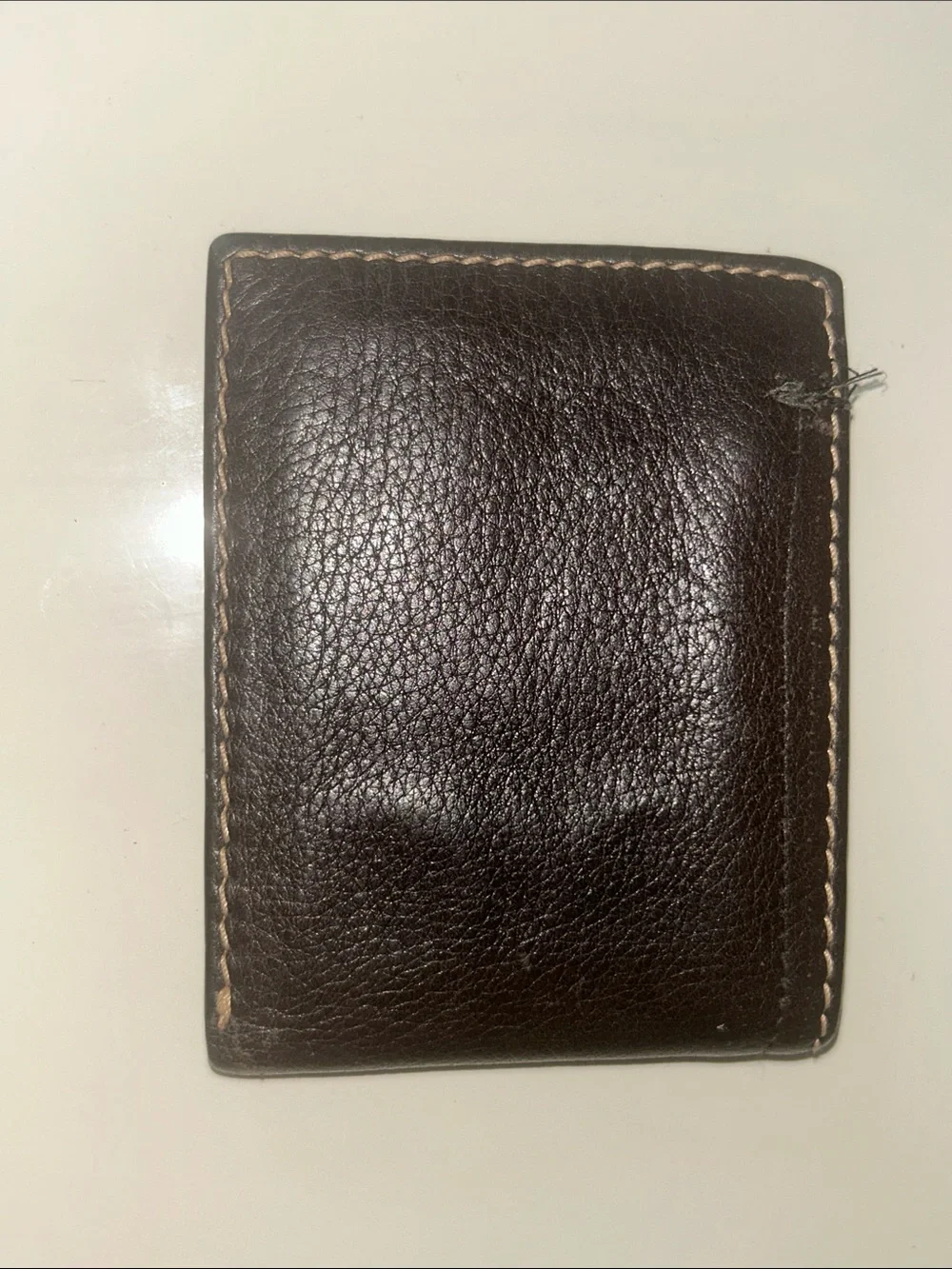 Dkny Brown Leather Folded Card & Key Holder Wallet